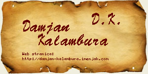 Damjan Kalambura vizit kartica